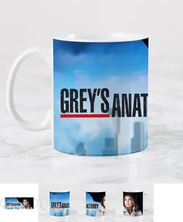 Tasse inspirée de la série Grey's Anatomy - Personnages du personnel médical, mug en céramique 325 ML avec impression brillante, sans BPA, idéal comme cadeau pour Noël/Hanoucca/Pâques aux fans, infirmières, médecins. polyvalent cuisine & salle à manger