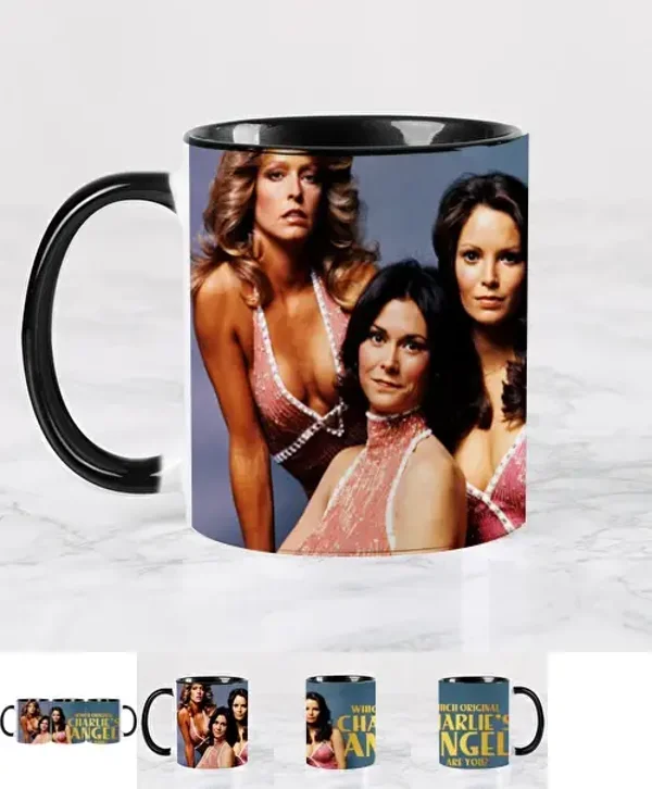 Tasse Charlie's Angels Kate Jackson céramique noir