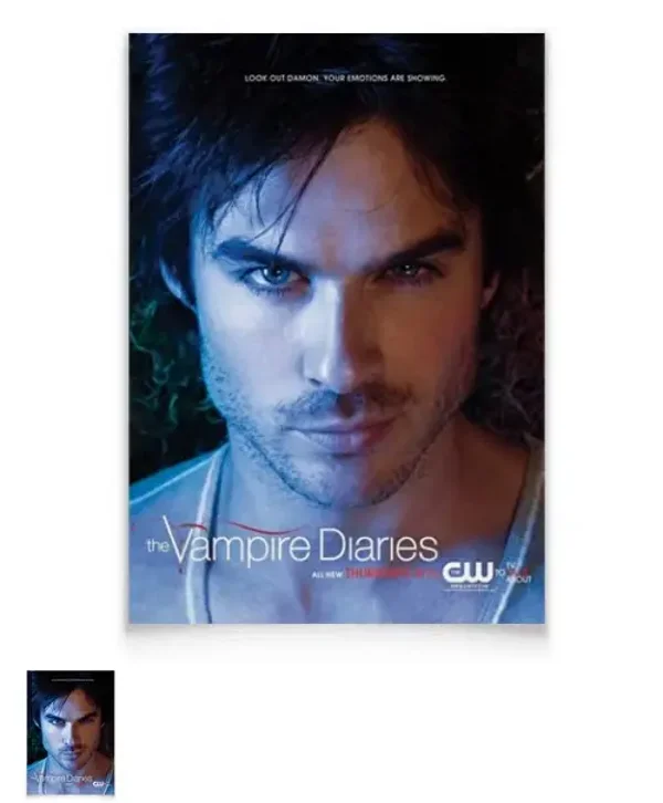 Affiche Vampire Diaries avec Ian Somerhalder, format 29,7 cm x 42 cm