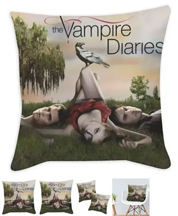 Coussin oreiller Vampire Diaries - Stefan Elena Damon