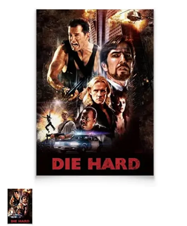 Piège de Cristal Affiche Originale Die Hard Willis 1988
