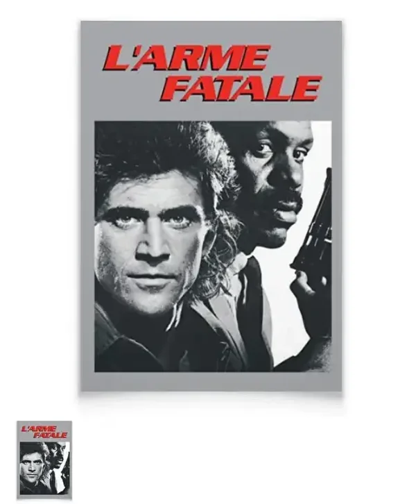 L'ARME FATALE Affiche de film - 29,7 cm x 42 cm - Mel Gibson, Richard Donner