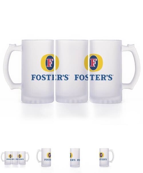 Foster’s Chope de bière en verre opaque  8 x 15 x 8ø cm