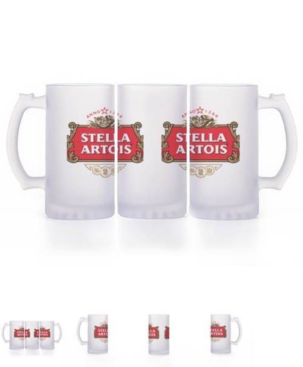 Stella Artois International Chope de bière en verre opaque  8 x 15 x 8ø cm