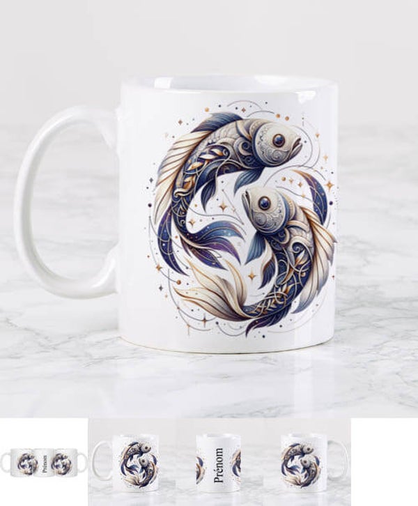 Mug Personnalisé Poisson Signe Astrologique