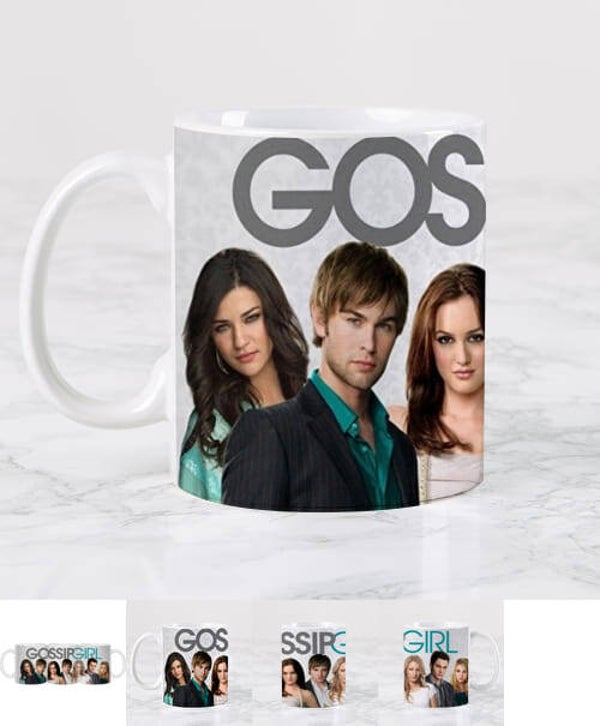 Tasse à café Gossip Girl céramique blanc