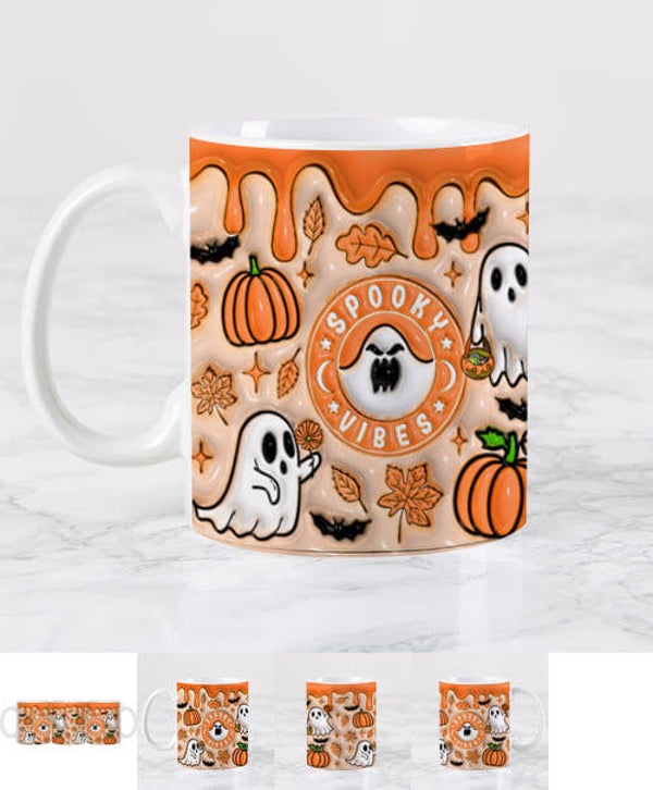 Mug Personnalisé Citrouille Halloween Fantôme