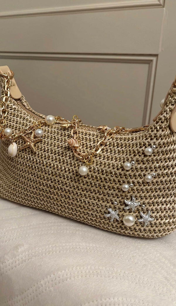 Atlanta silver/ lemon clutch
