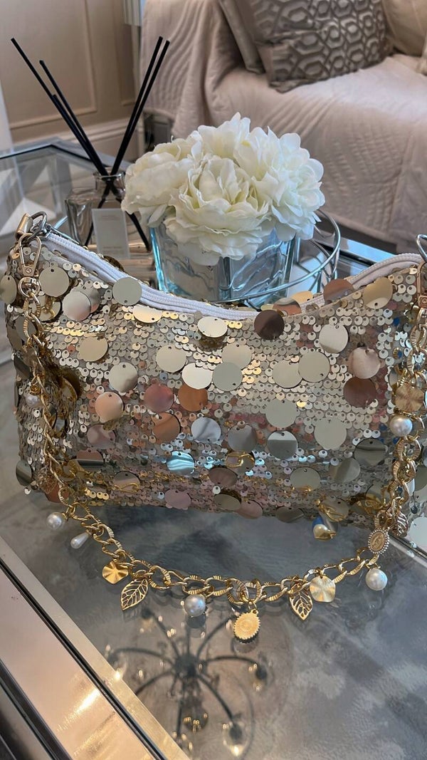 Gold Sequin shoulder bag