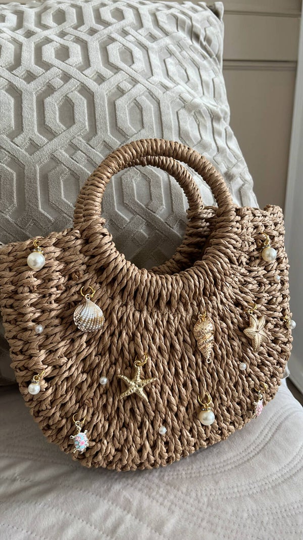 Mini charm beach bag