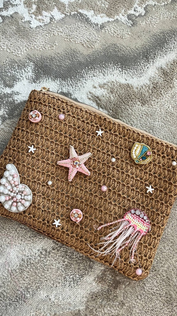Rosie pink clutch