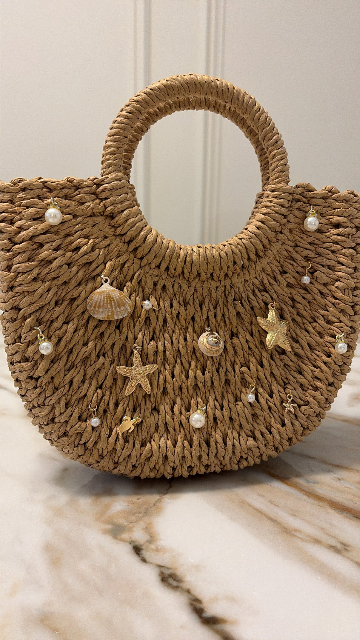 Mini charm beach bag