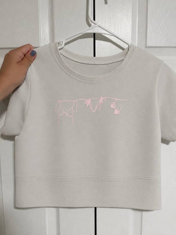 Clothes line baithing suit crop top