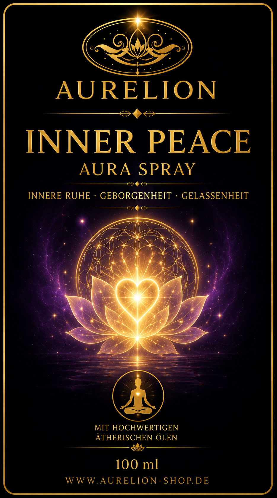 AURELION – INNER PEACE  Aura Spray für innere Ruhe, Geborgenheit & Gelassenheit