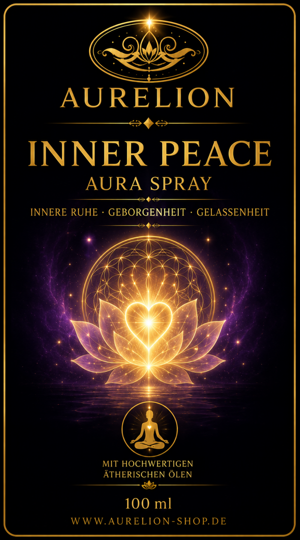 AURELION – INNER PEACE  Aura Spray für innere Ruhe, Geborgenheit & Gelassenheit
