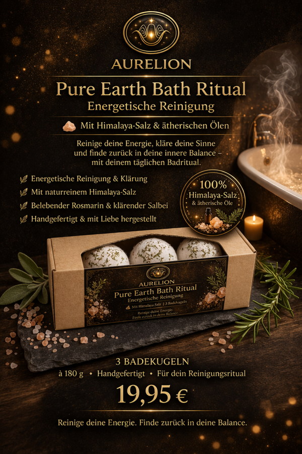 Pure Earth Himalaya Salz Badebomben 180 g ( 3er Set )