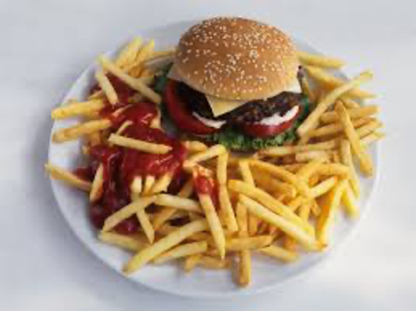 Burger Cheesy mit pommes