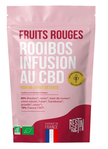 Rooibos Fruits Rouges Infusion Bio au CBD