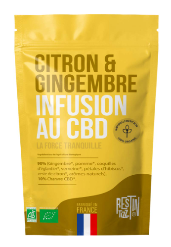 Infusion bio au CBD Citron Gingembre