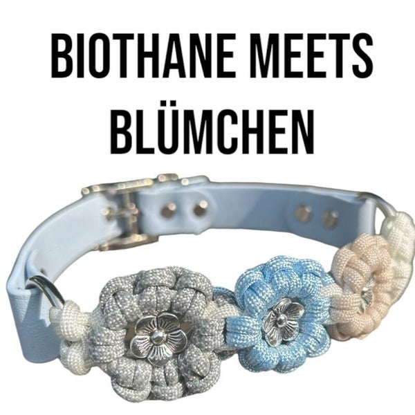 BIOTHANE® Blümchen Halsband 2,5/3,4cm Breite