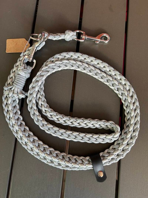 Flat Leash individuell verstellbar 2m grau