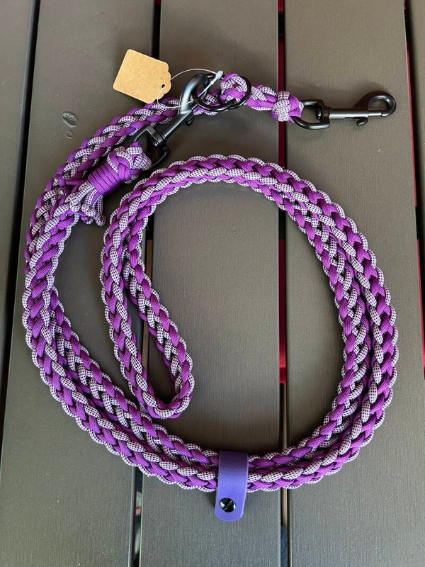 Flat Leash individuell verstellbar 2m lila