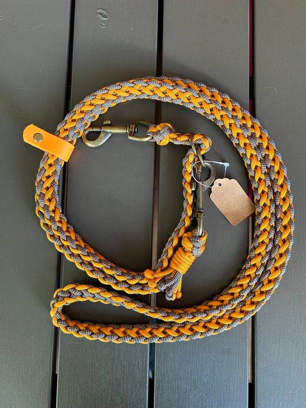 Flat Leash individuell verstellbar 2m gelborange