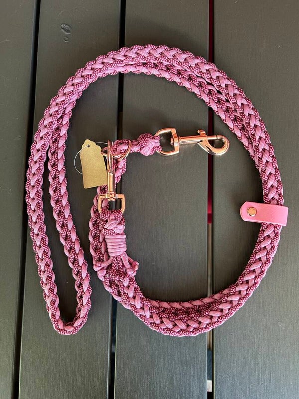 Flat Leash individuell verstellbar 2m rosa