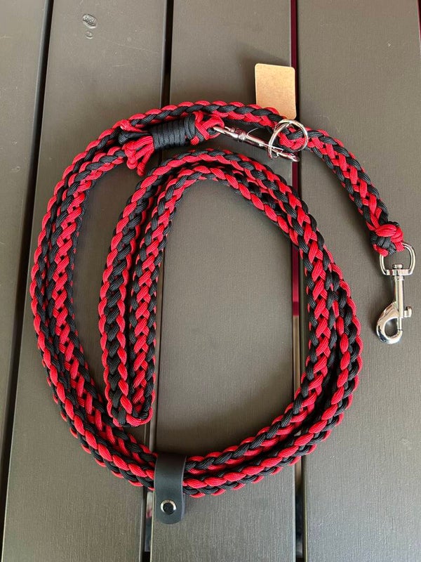 Flat Leash individuell verstellbar 2m rot