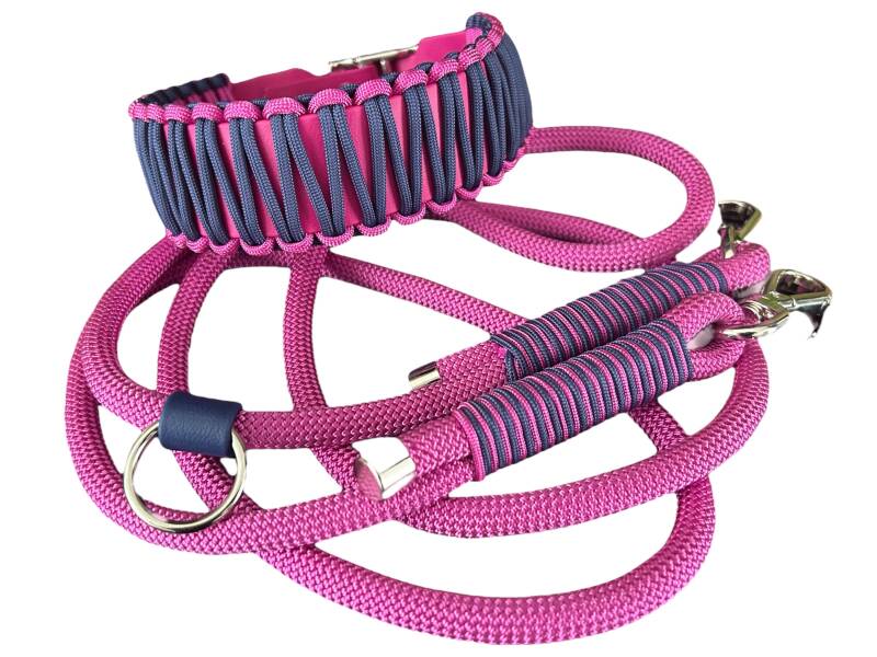Komplettset  Tauleine und Biothane Halsband HU 46-51cm