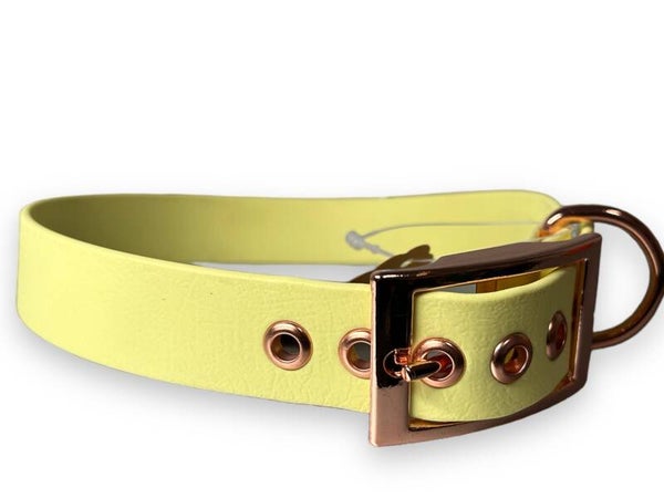 Biothane Halsband 44-51cm Halsumfang Gelb