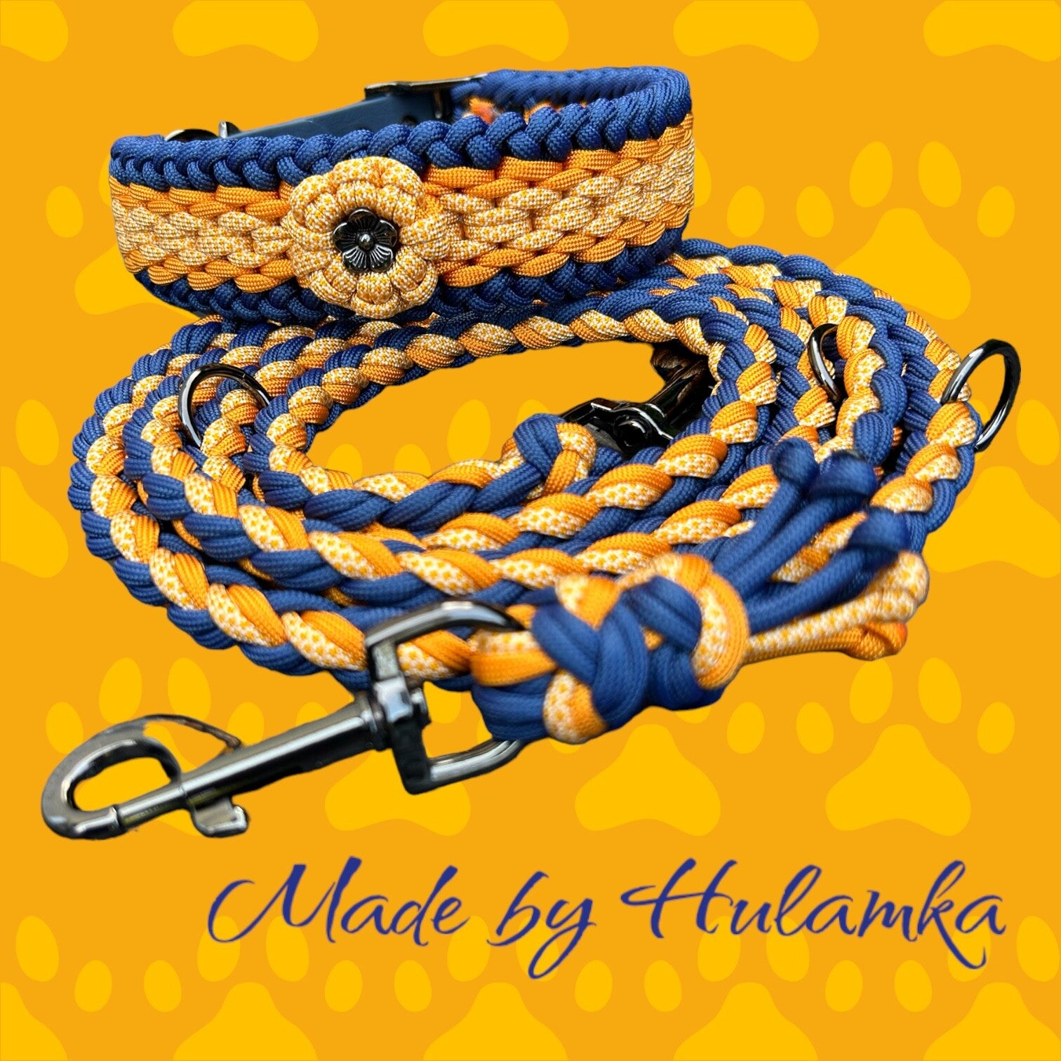 Komplettset Leine und Halsband 42-47cm HU