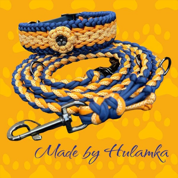 Komplettset Leine und Halsband 42-47cm HU