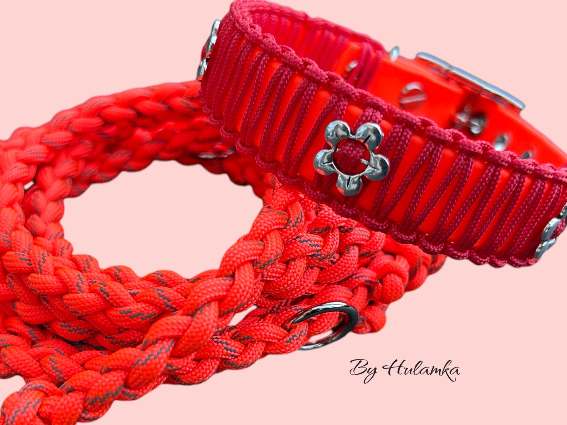 Komplettset Leine und Halsband 28-35cm HU reflektierend