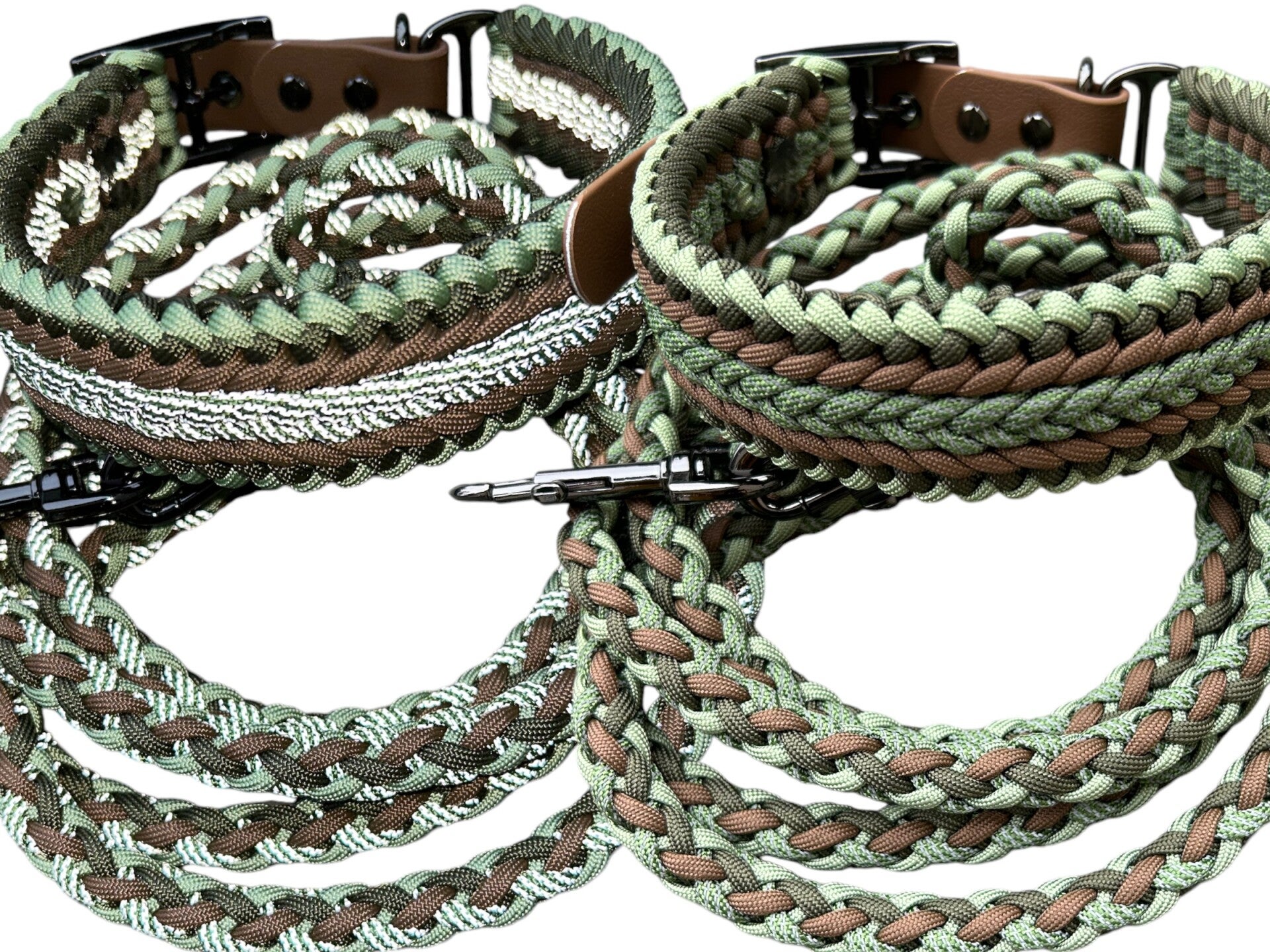 Komplettset Leine und Halsband 42-49cm HU reflektierend