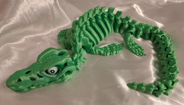 XXL Mososaurus Skelett Grün