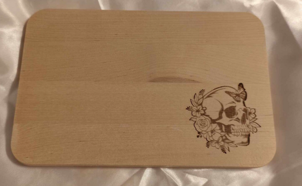 Blumen Totenkopf Schneidebrett