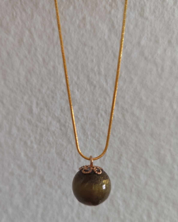 Epoxy Kette mit Goldkette Gold / Kupfer