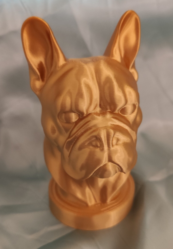 Französische Bulldogge Büste Gold