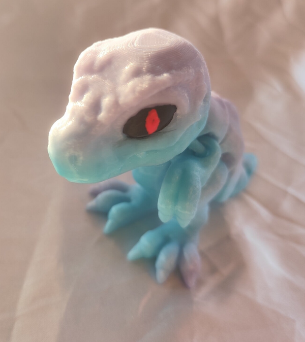 T-Rex Flexi Blau & Lila / Schwarze Augen