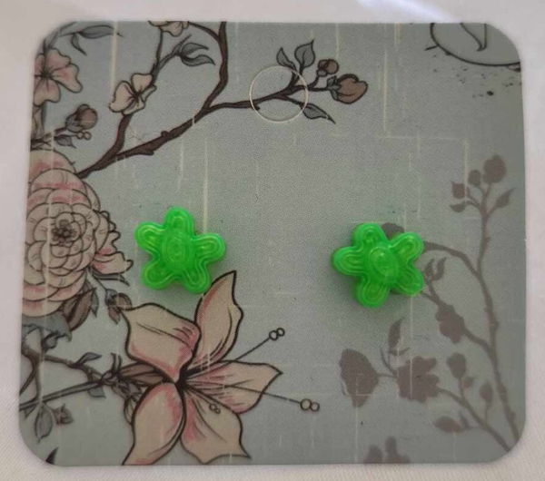 Blumen Ohrstecker Grün