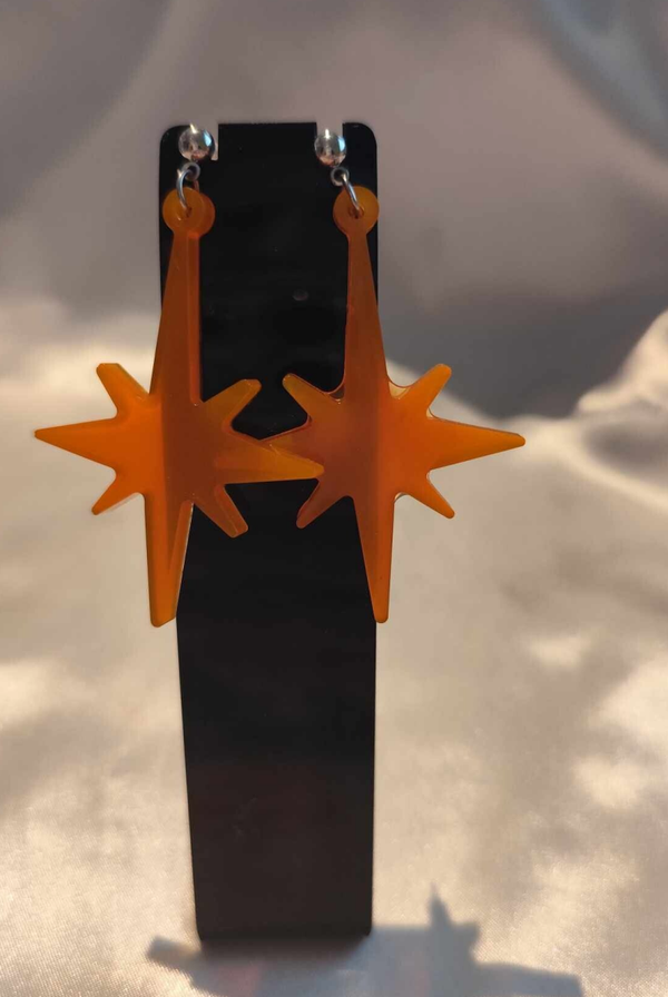 Stern Ohrringe Orange
