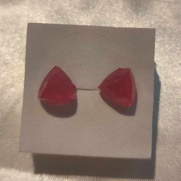 Pinke Ohrstecker Dreieck