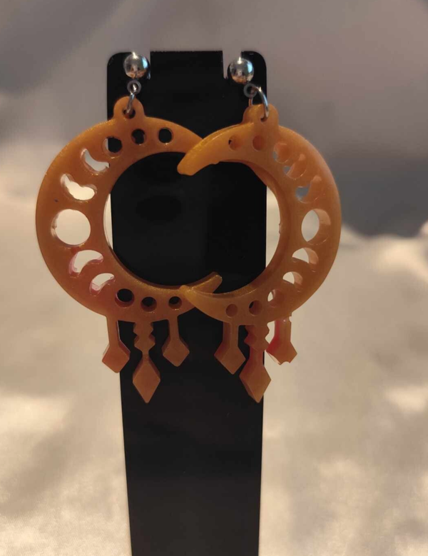 Mond Ohrstecker Gold