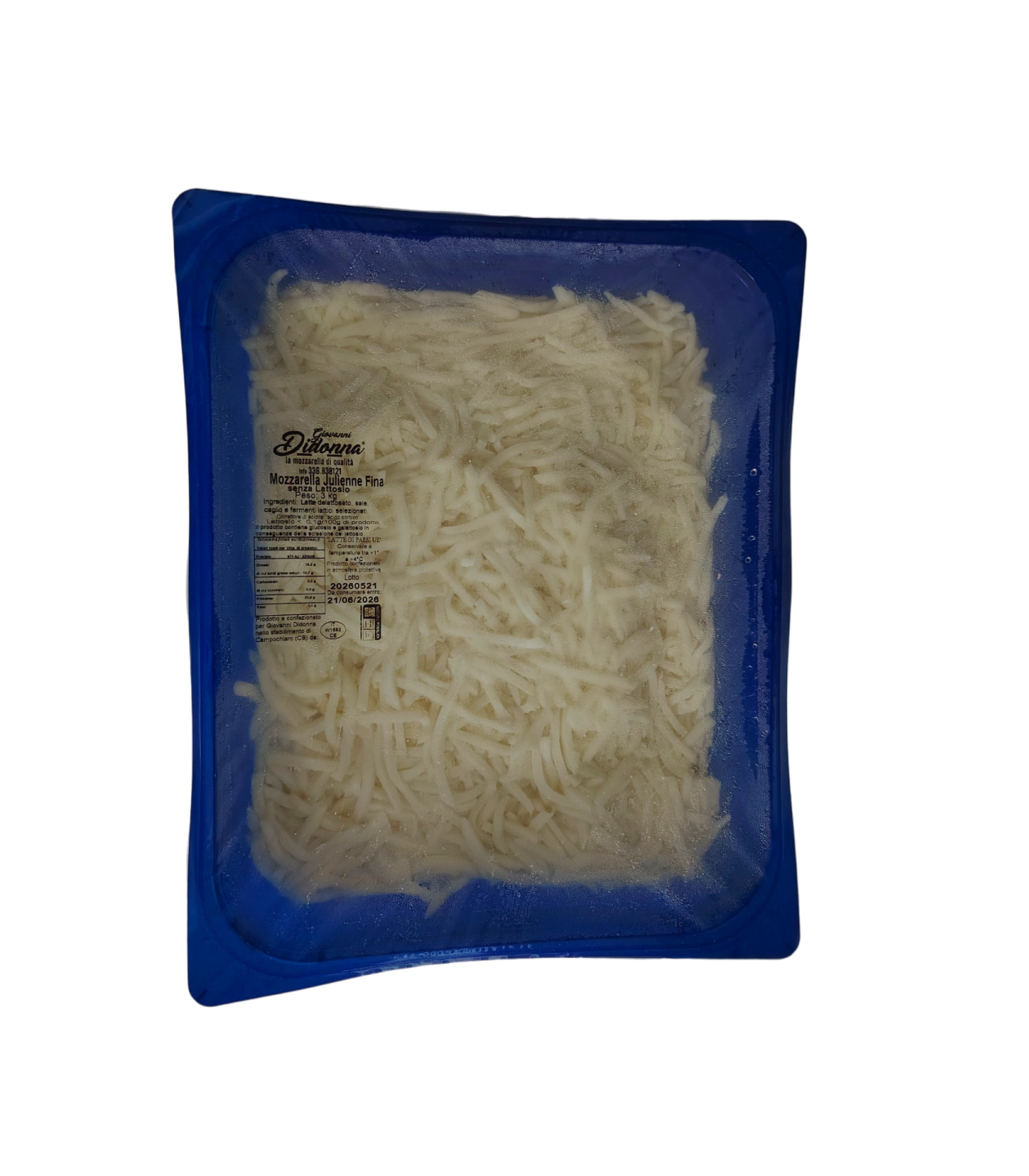 MOZZARELLA SENZA LATTOSIO JULIENNE