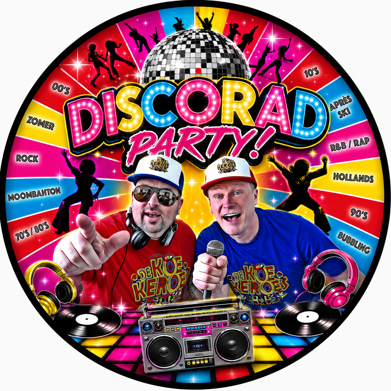 Discorad Party boeken bij De Koekeroes met interactief muziekrad en DJ-show
