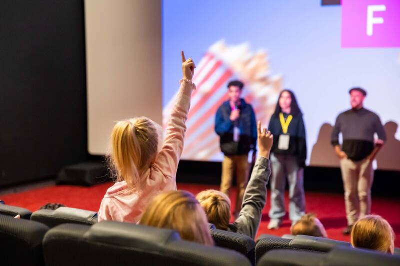 Kinderen tijdens het Cinekid kinderfilmfestival