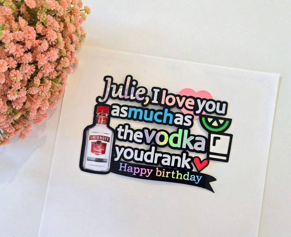 Birthday Topper(Vodka Ver)
