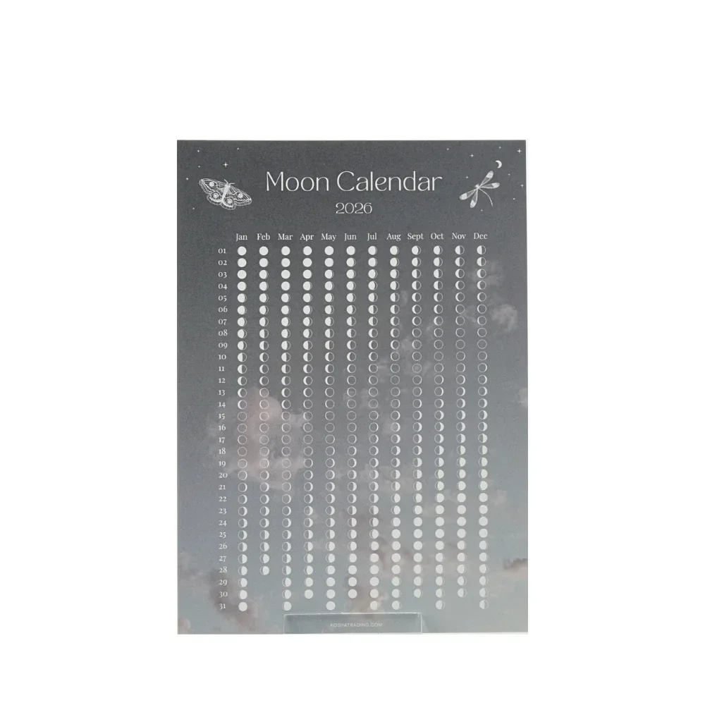 Maankalender 2026 postkaart - A6