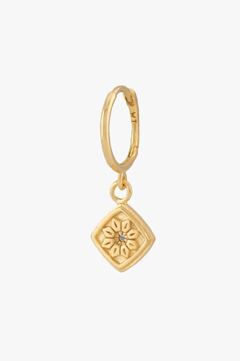 Azulejo Hoop Earring Gold Plated